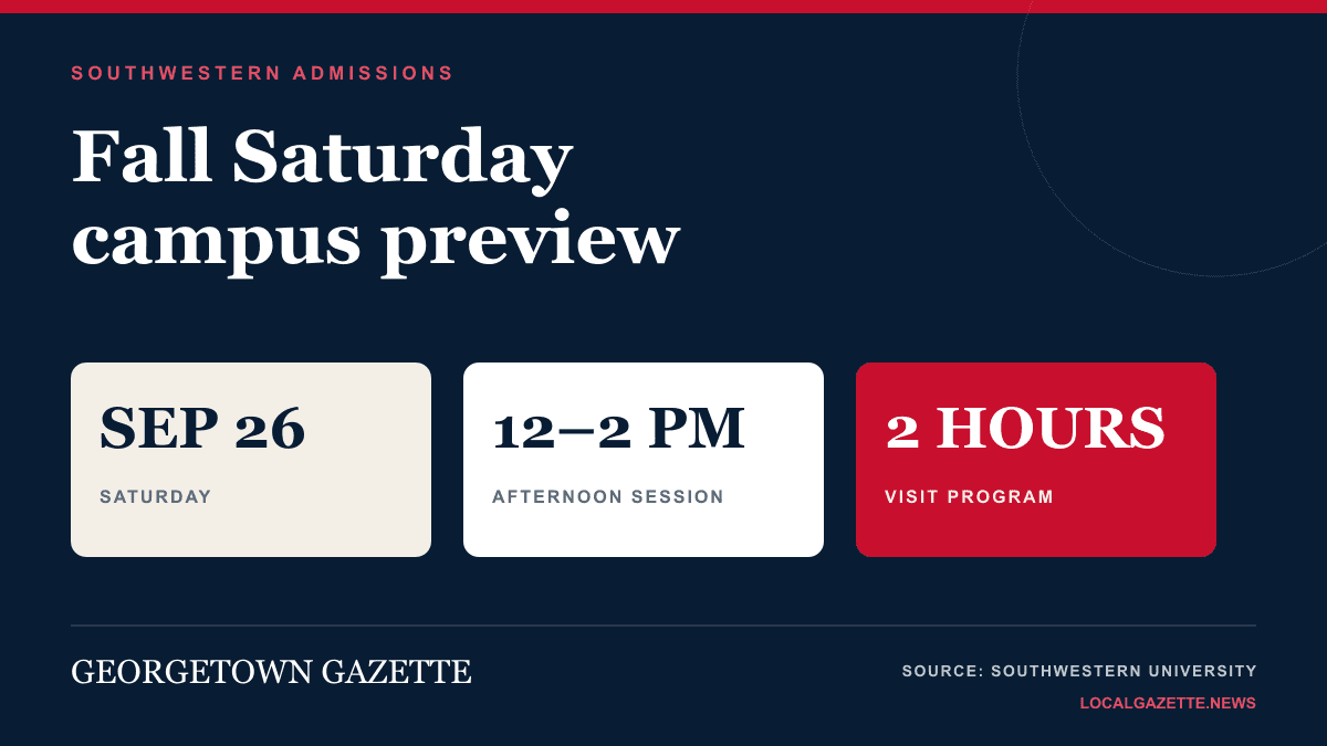 Southwestern University offers Fall Saturday campus preview — Georgetown news photo